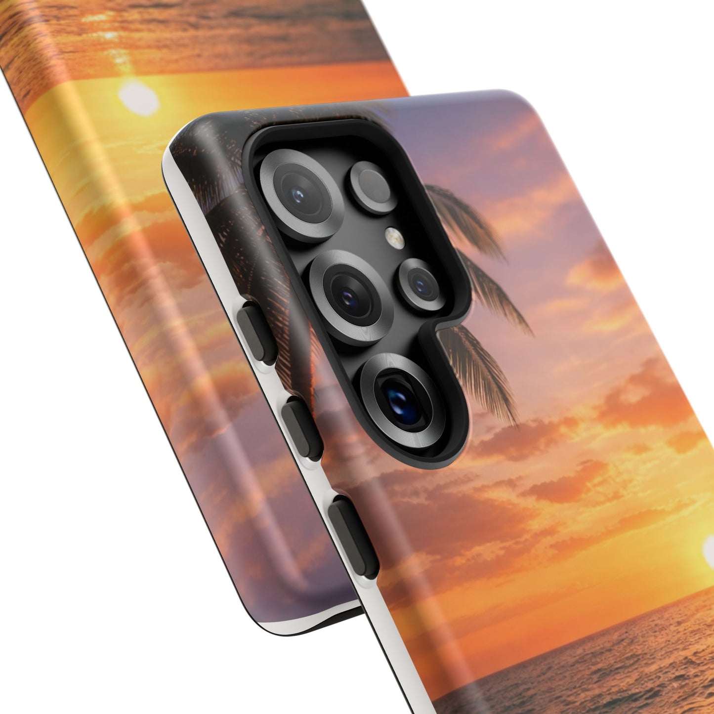 Golden Hour Beach Case — Tropical Palm Sunset Protective Case