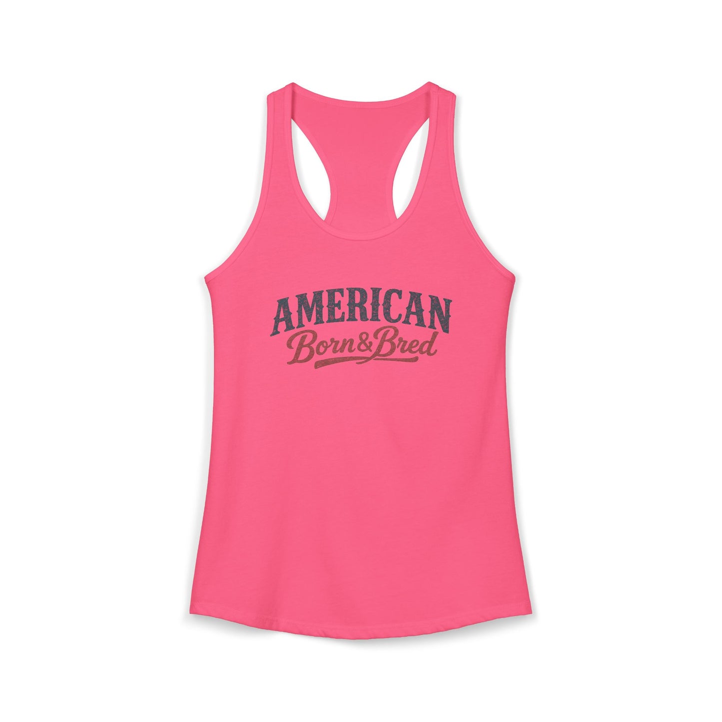Wild Reed Apparel American Born & Raised Tank Top | Patriotic Vintage Racerback Tank for Women