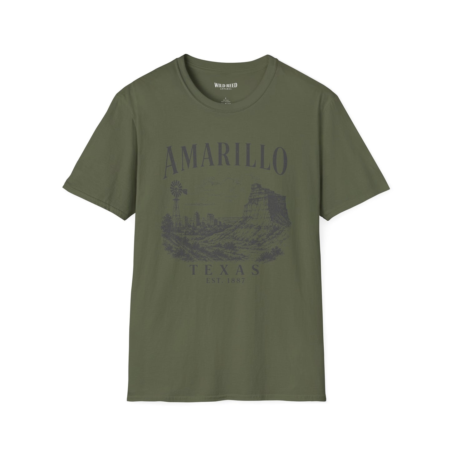 Amarillo Texas Vintage Palo Duro Canyon Graphic T-Shirt | Gildan 64000 Unisex Tee