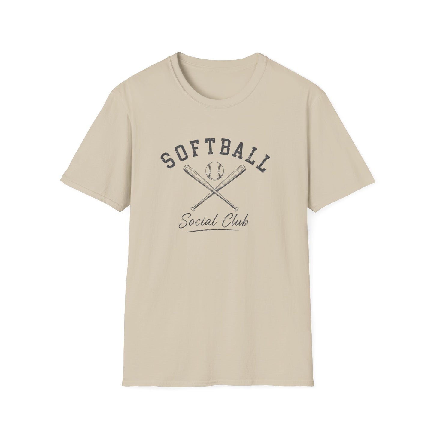 Softball Social Club Graphic Tee | Vintage Athletic Heather Softball Shirt