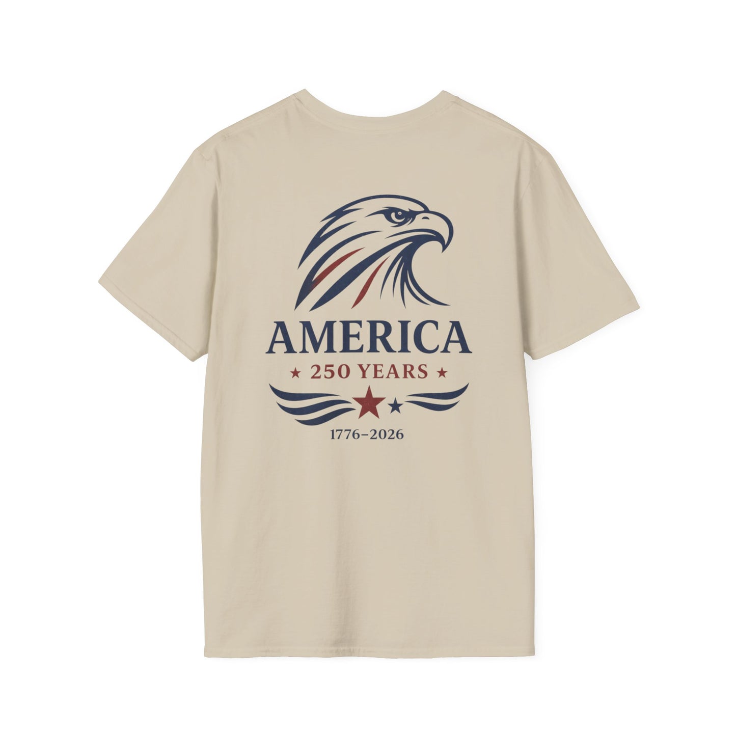 America 250 Years Shirt, Eagle Front & Back Graphic Tee, 1776 2026 Patriotic Shirt, Vintage USA 4th of July Tee