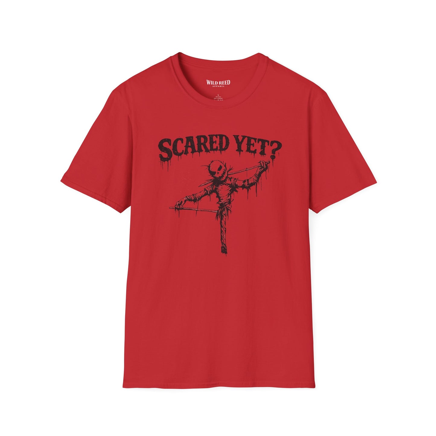 Scared Yet Creepy Scarecrow Halloween T-Shirt