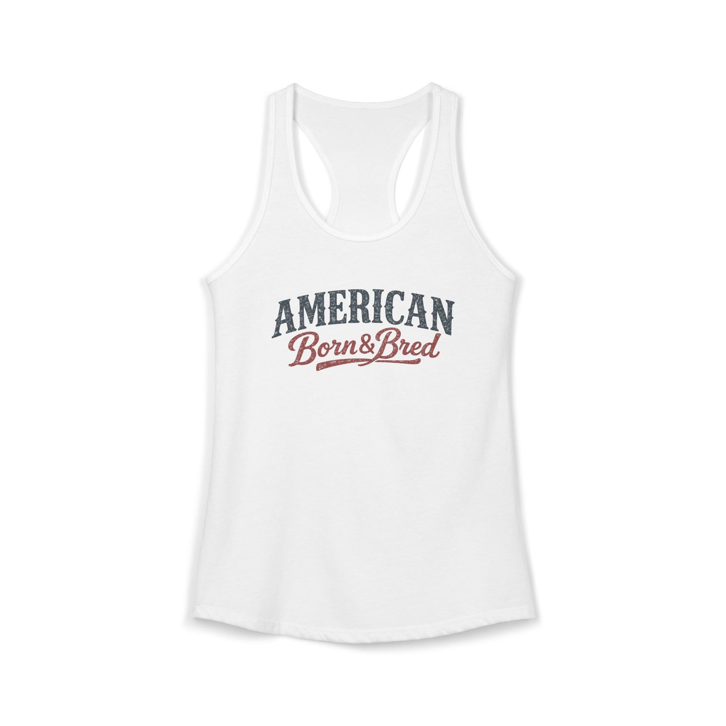 Wild Reed Apparel American Born & Raised Tank Top | Patriotic Vintage Racerback Tank for Women