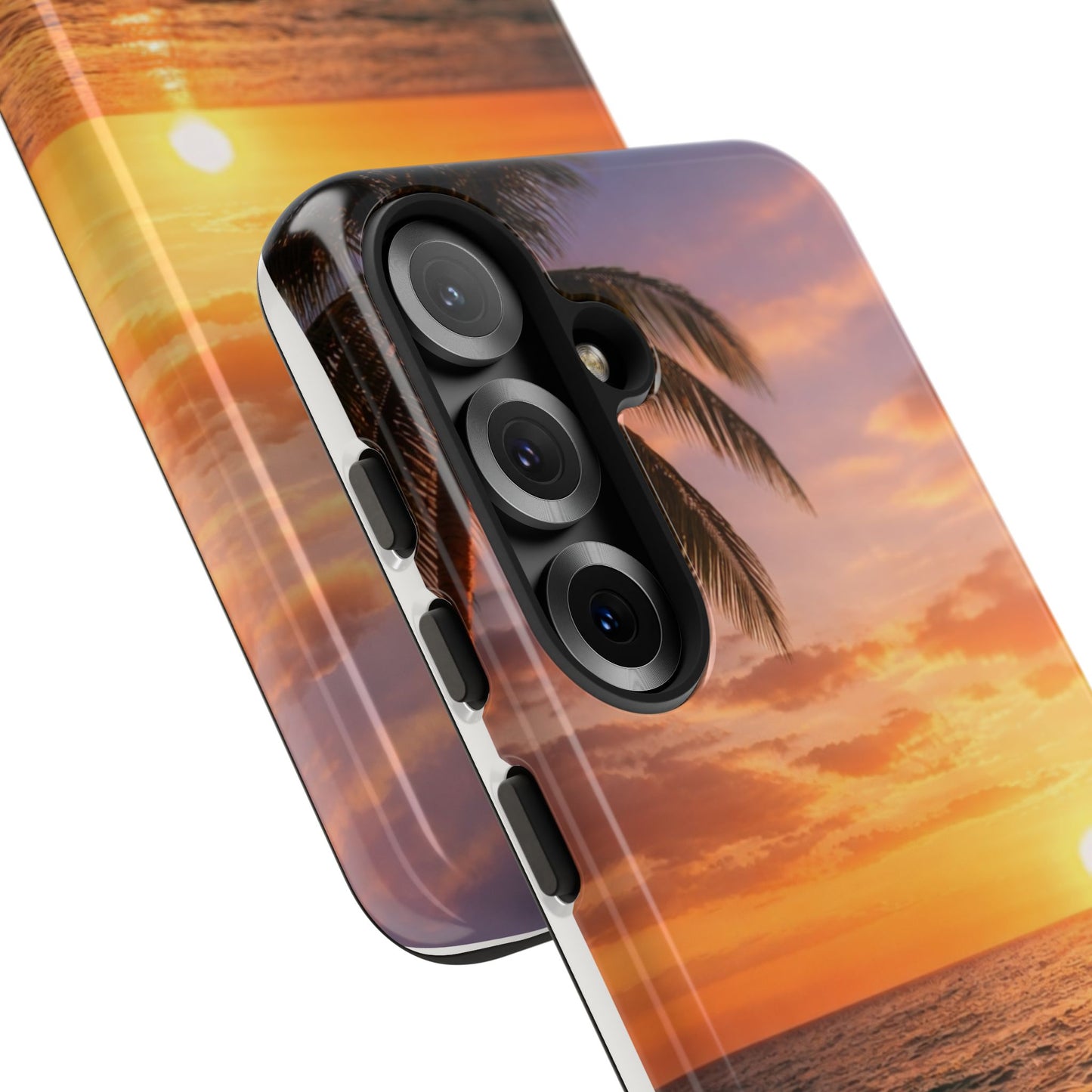 Golden Hour Beach Case — Tropical Palm Sunset Protective Case