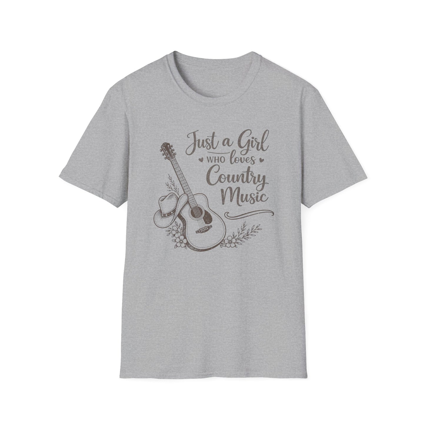 Wild Reed Apparel Just a Girl Who Loves Country Music Graphic Tee | Country Music Festival Shirt