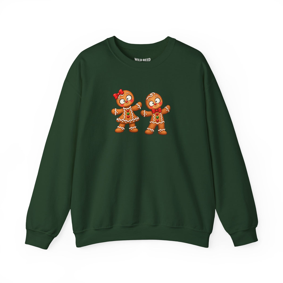 Gingerbread Couple Christmas Sweatshirt | Gildan 18000