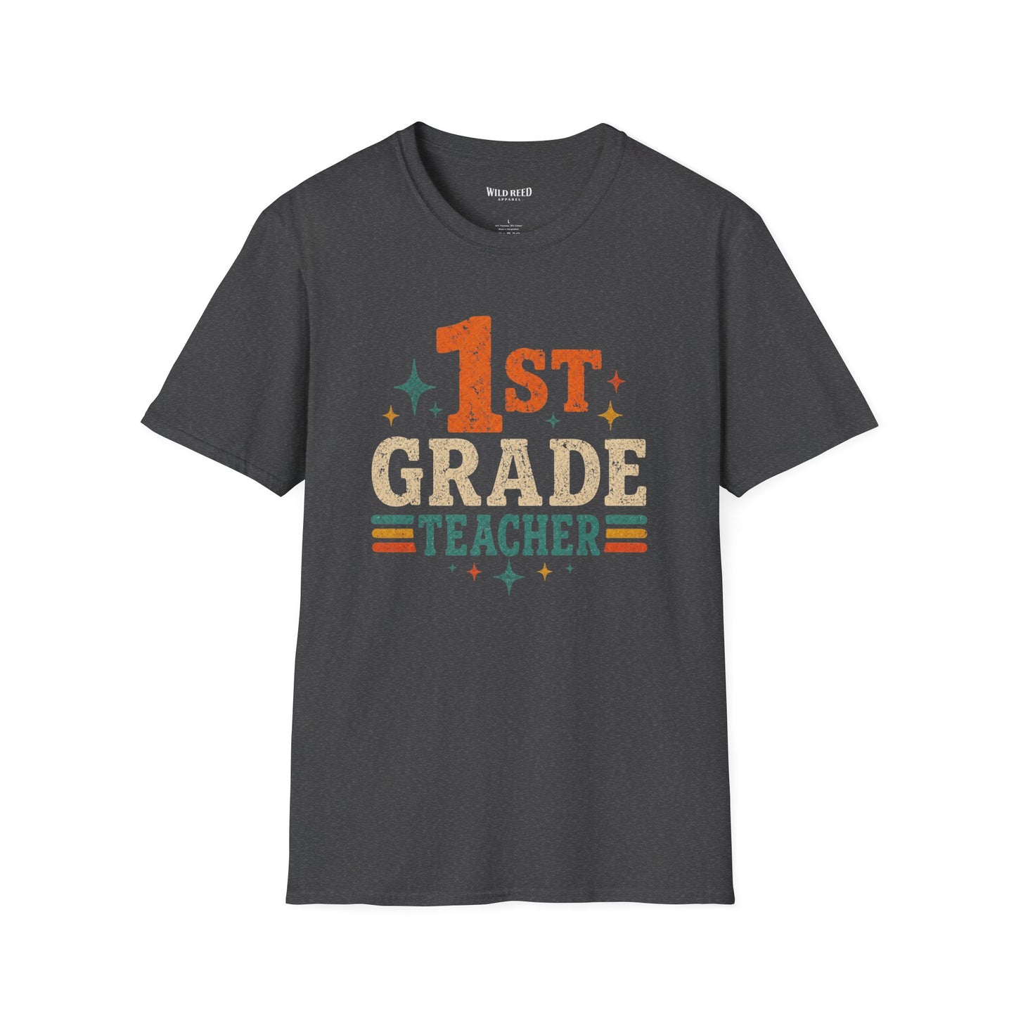 1st Grade Teacher Shirt | Back to School Teacher Tee | Retro Grade Level Graphic T-Shirt