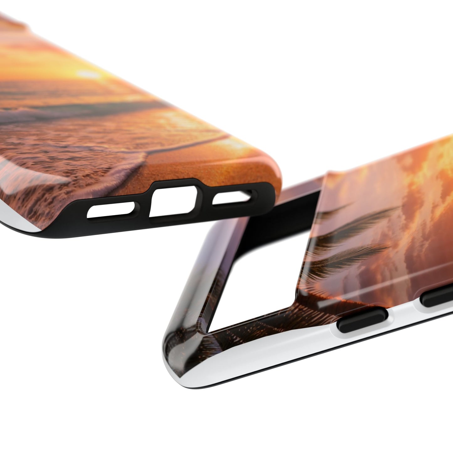 Golden Hour Beach Case — Tropical Palm Sunset Protective Case