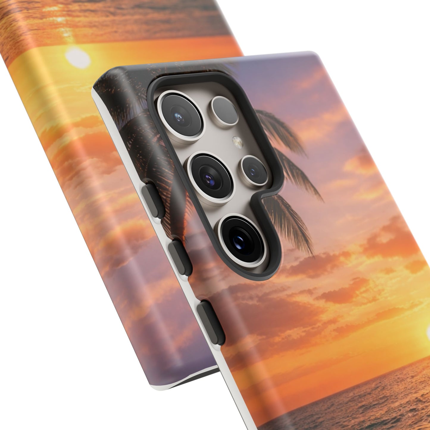 Golden Hour Beach Case — Tropical Palm Sunset Protective Case