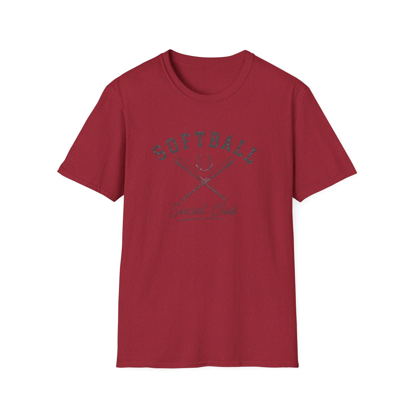 Softball Social Club Graphic Tee | Vintage Athletic Heather Softball Shirt