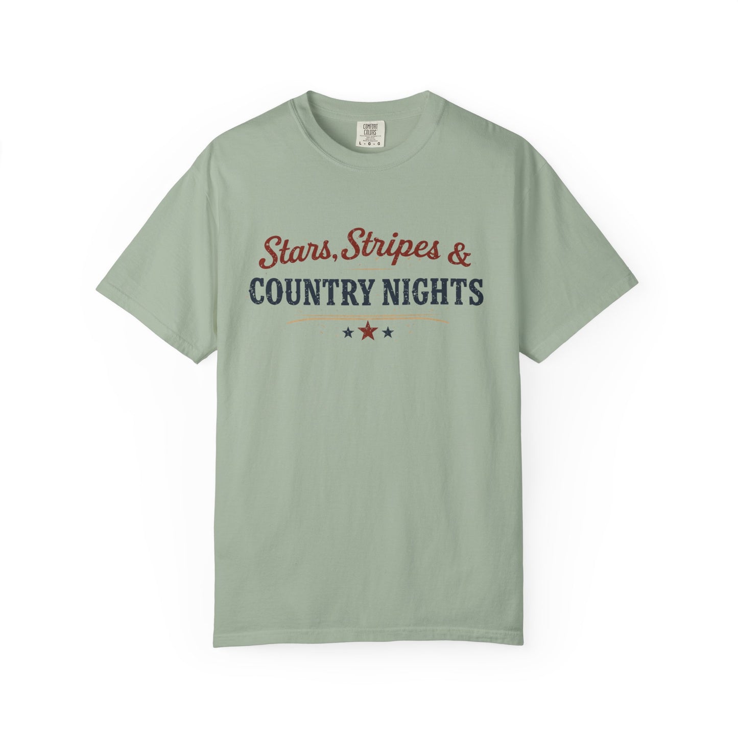 Stars Stripes and Country Nights Tee • Patriotic Country Shirt • Americana Graphic Tee • Western Summer Shirt