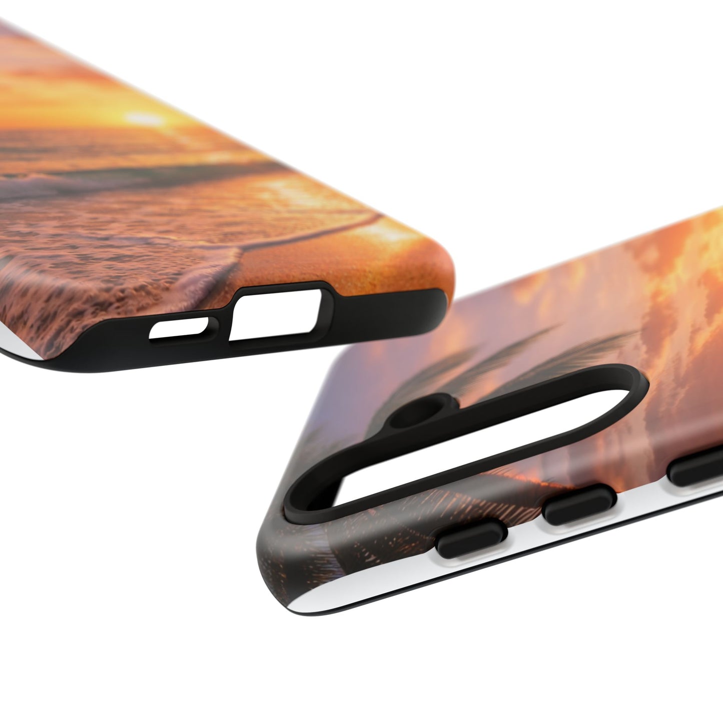 Golden Hour Beach Case — Tropical Palm Sunset Protective Case