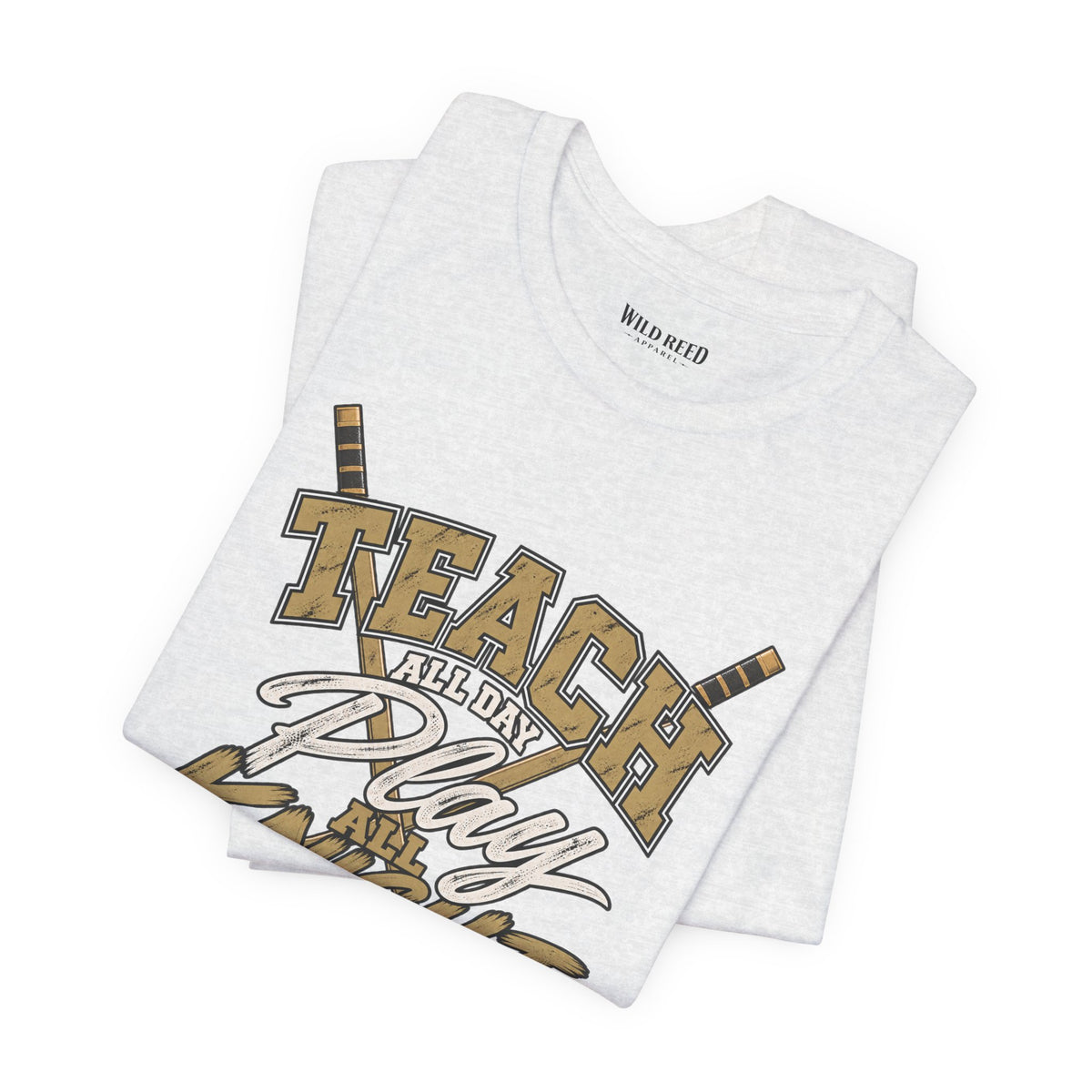Teach All Day Play All Knight Shirt, Teacher Hockey Tee, Funny Teacher Shirt, Bella Canvas 3001, Teacher Gift, Wild Reed Apparel