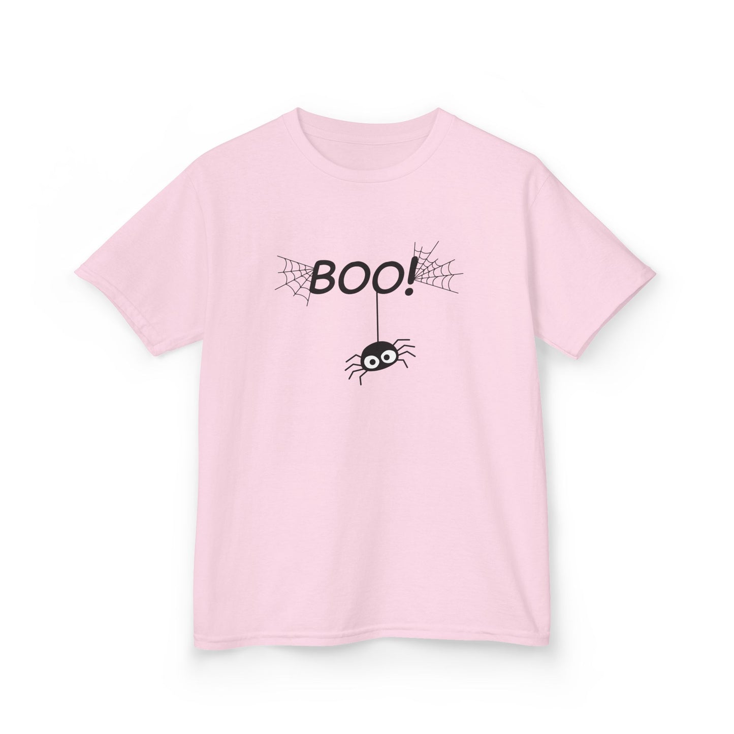 Boo Spider Kids T-Shirt | Cute Halloween Spider Youth Graphic Tee for Boys & Girls
