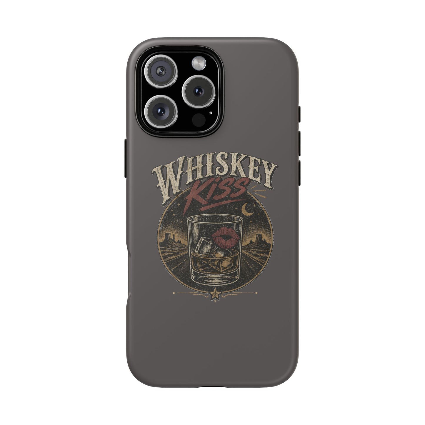 Whiskey Kiss Western Phone Case, Country iPhone & Samsung Case, Rustic Cowgirl or Cowboy Phone Case, Whiskey Lover Gift, Matte or Glossy