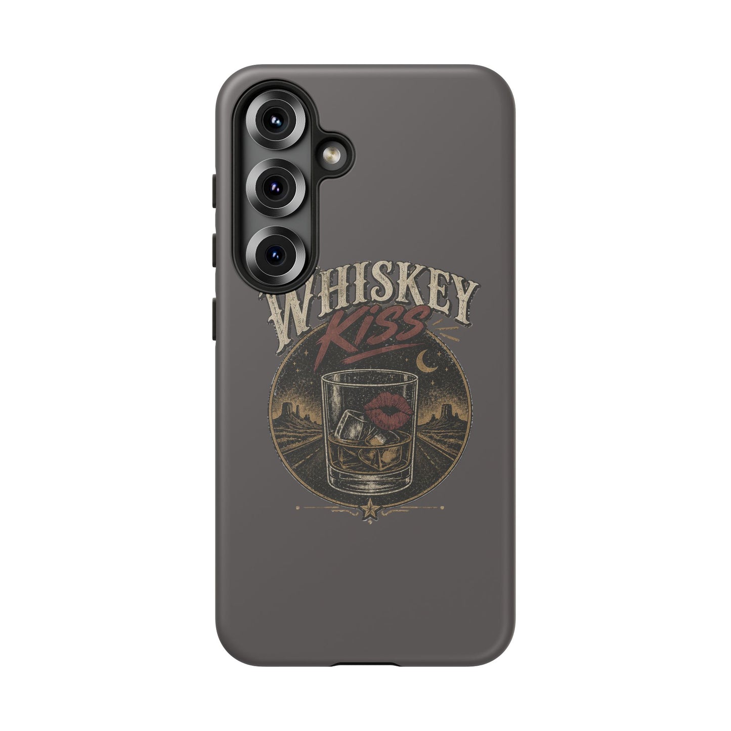 Whiskey Kiss Western Phone Case, Country iPhone & Samsung Case, Rustic Cowgirl or Cowboy Phone Case, Whiskey Lover Gift, Matte or Glossy