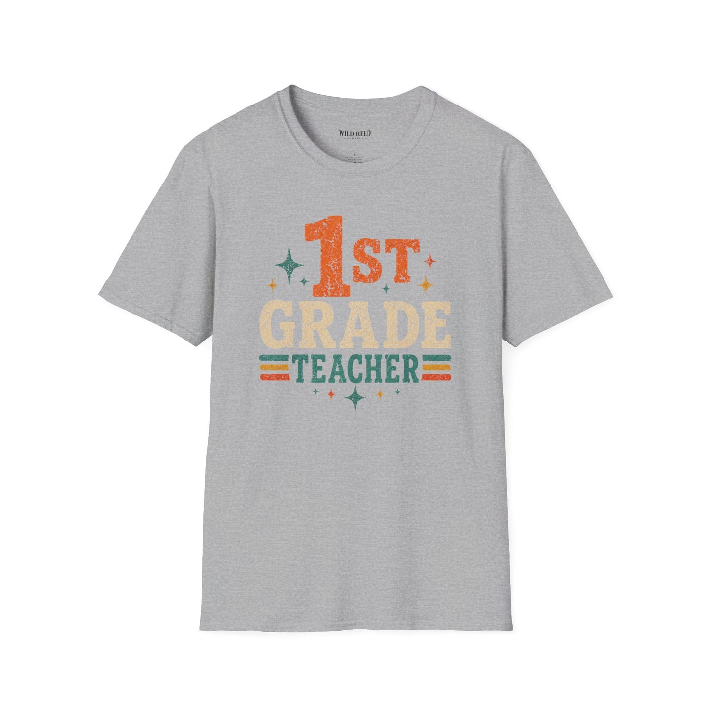 1st Grade Teacher Shirt | Back to School Teacher Tee | Retro Grade Level Graphic T-Shirt