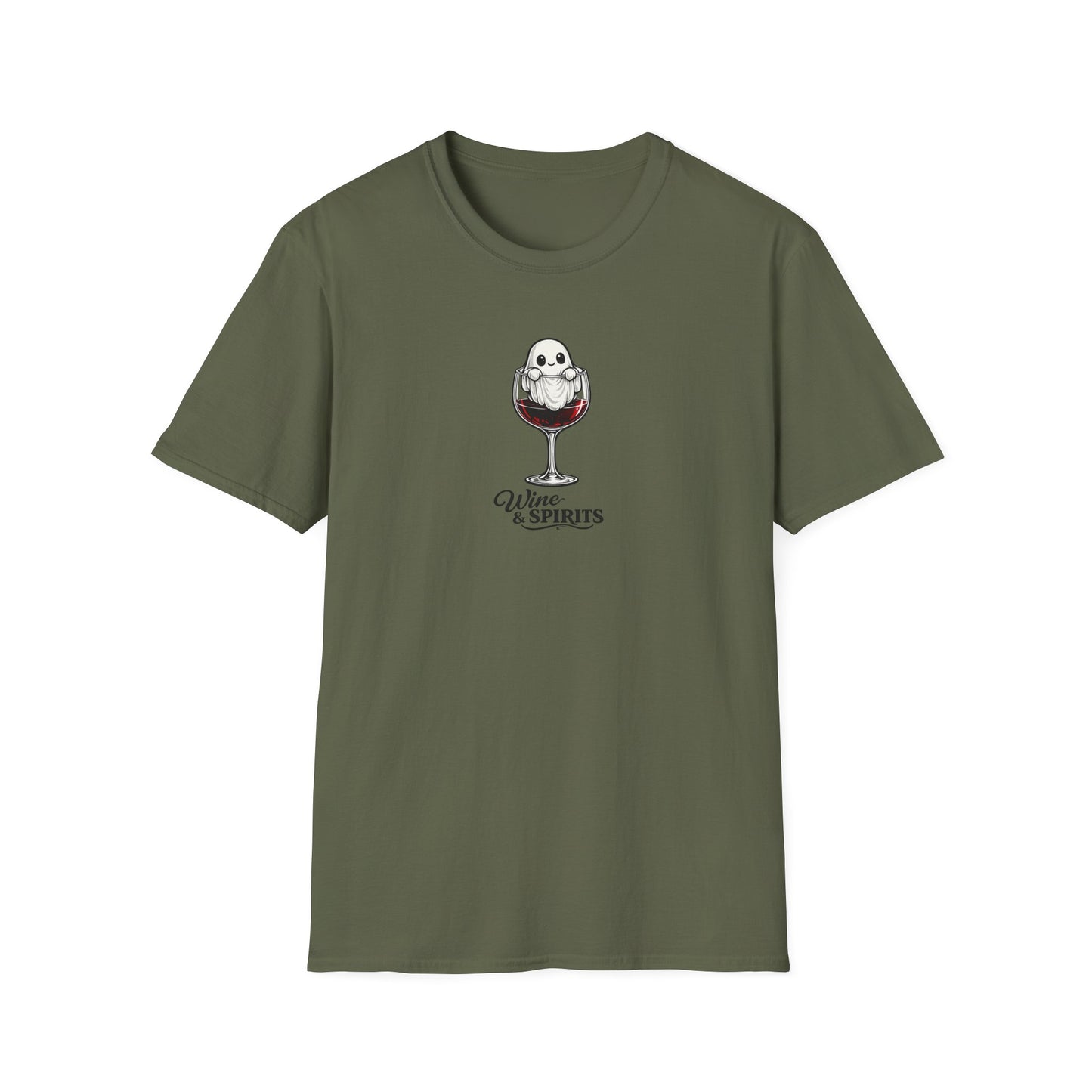 Wine & Spirits Cute Ghost Halloween T-Shirt
