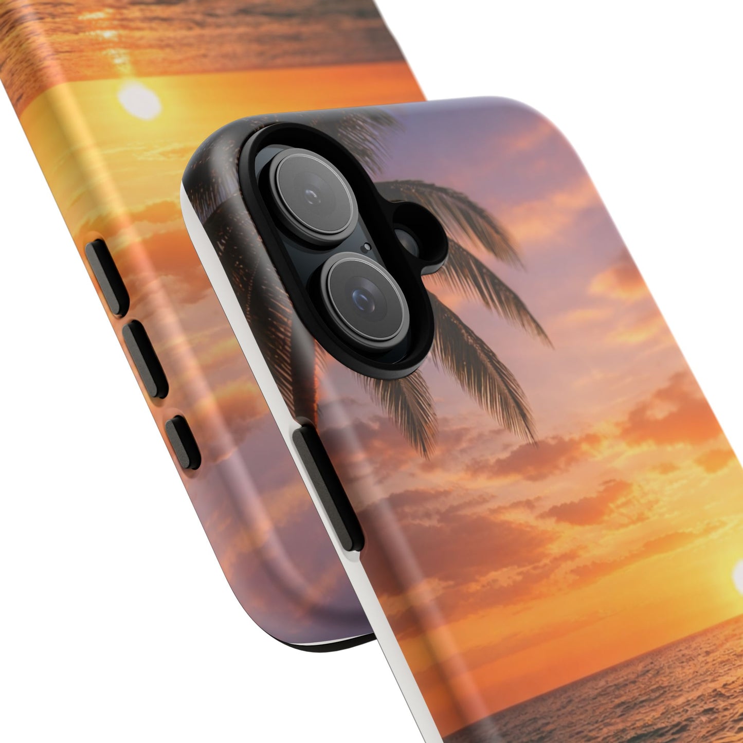 Golden Hour Beach Case — Tropical Palm Sunset Protective Case