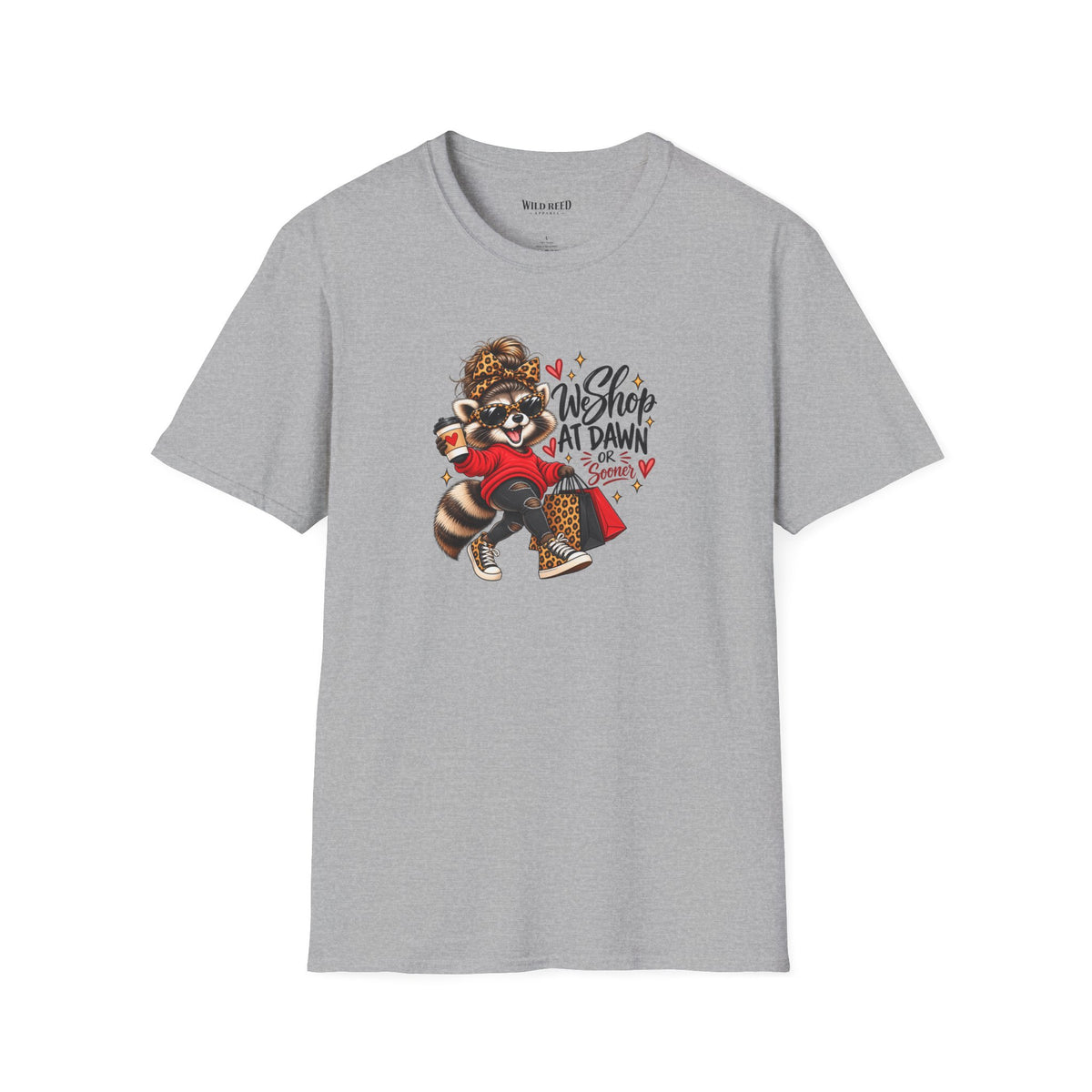 We Shop at Dawn Raccoon Shirt | Funny Black Friday Tee