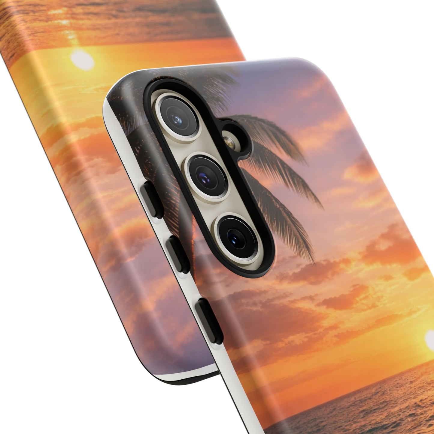 Golden Hour Beach Case — Tropical Palm Sunset Protective Case