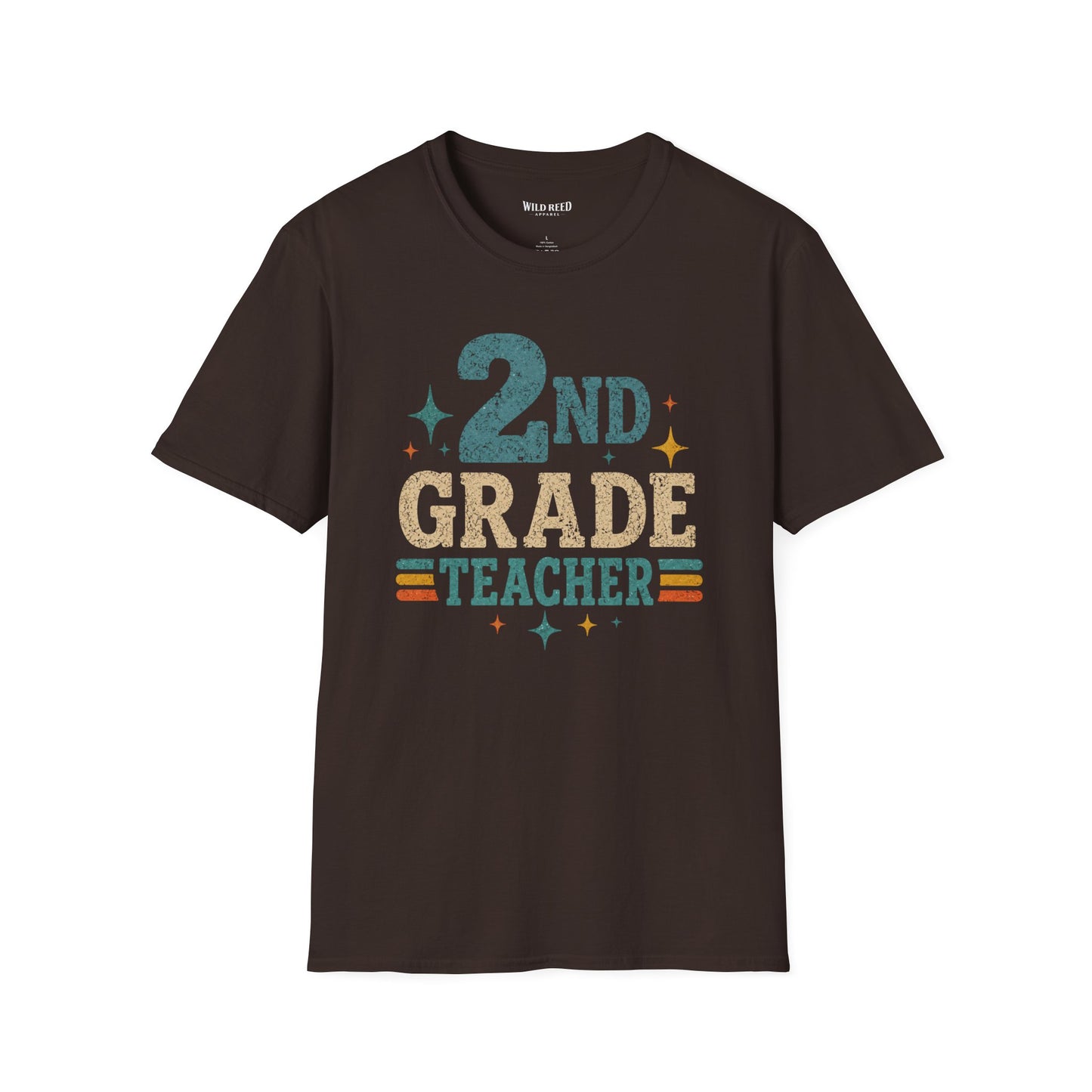 2nd Grade Teacher Shirt | Back to School Teacher Tee | Retro Grade Level Graphic T-Shirt
