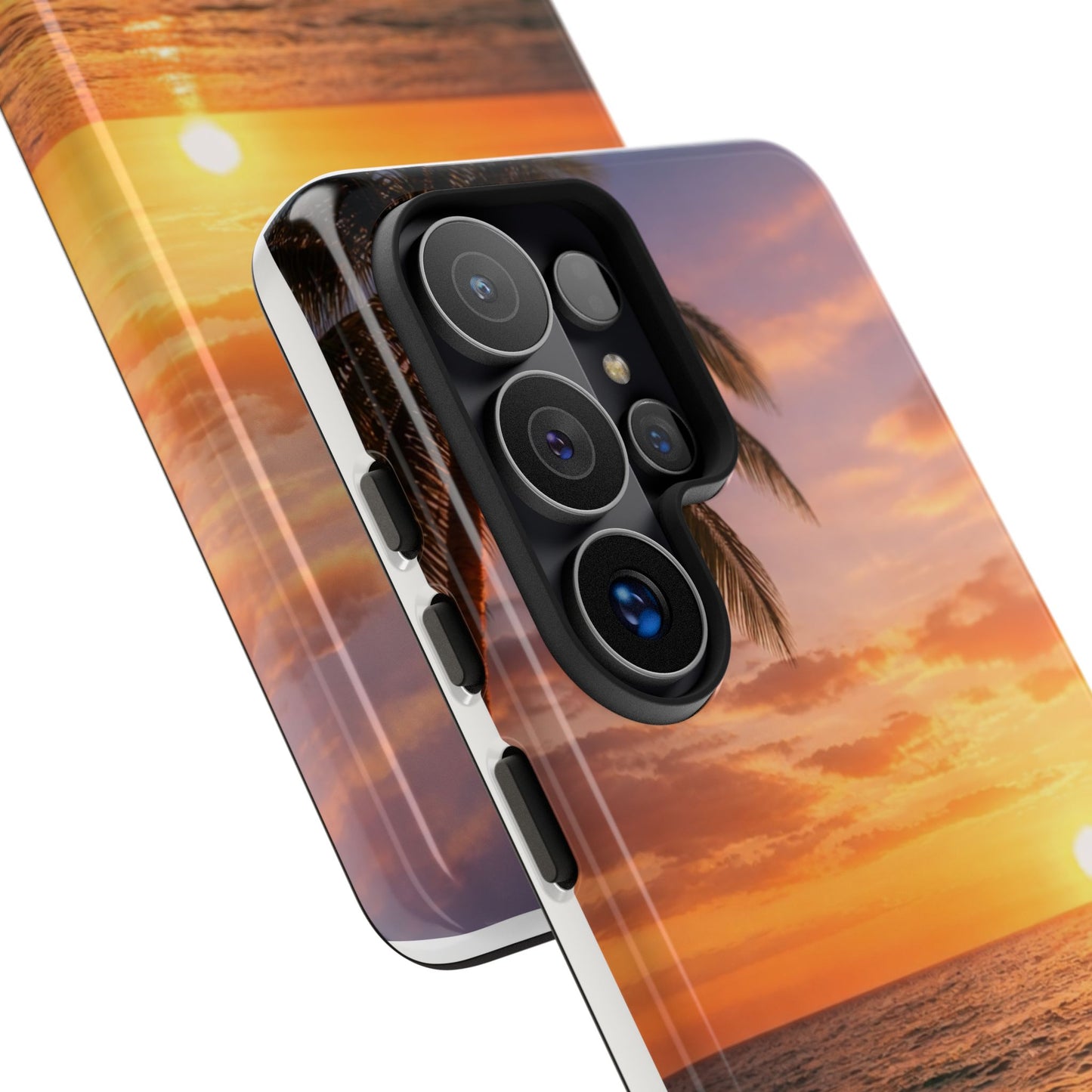 Golden Hour Beach Case — Tropical Palm Sunset Protective Case