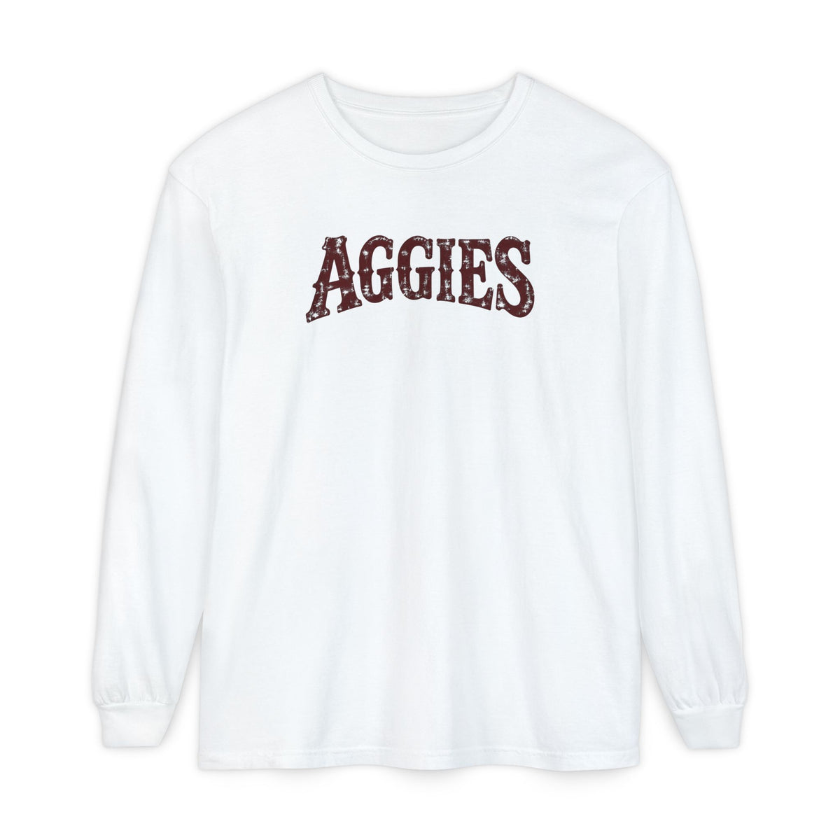 Aggies Vintage Collegiate Long Sleeve Tee | Comfort Colors 6014
