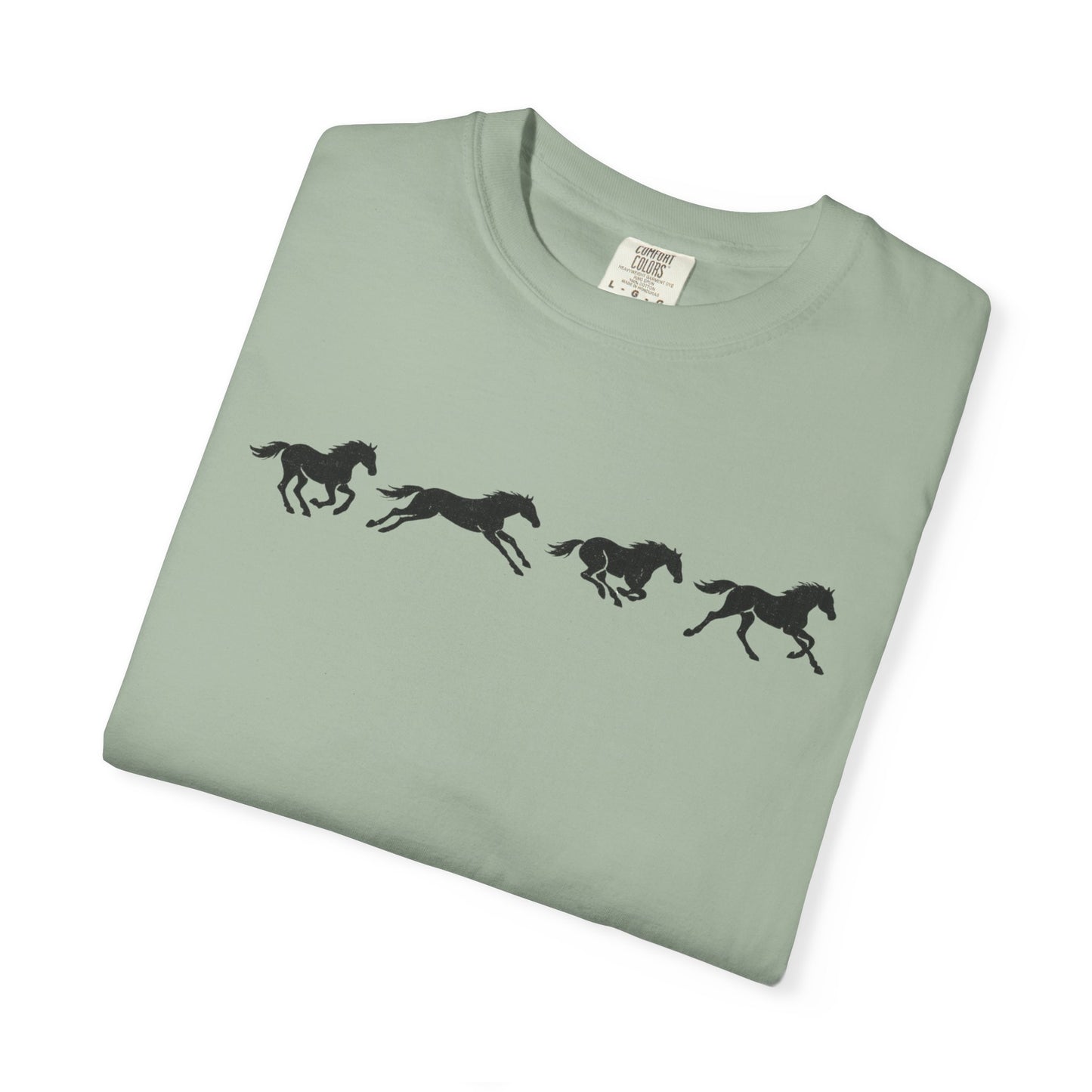 Running Horses Vintage Western Graphic Tee