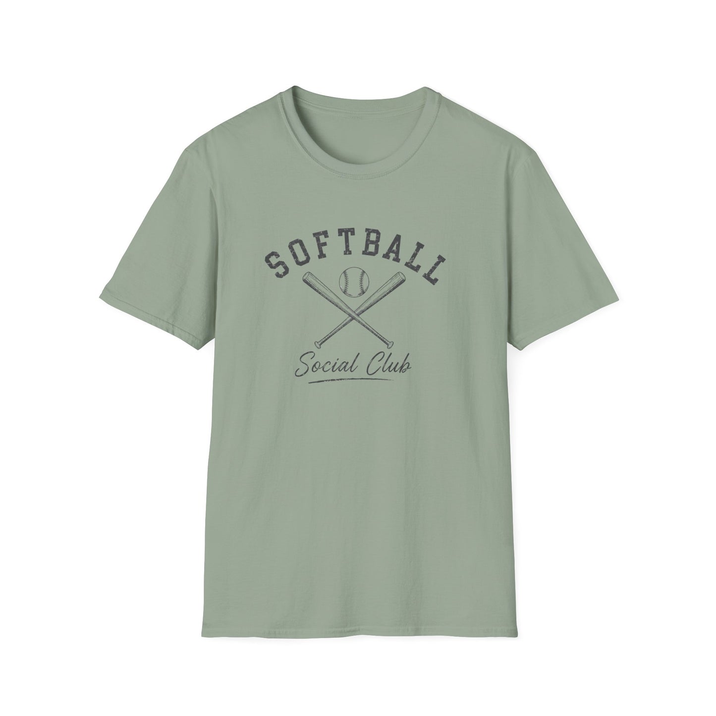 Softball Social Club Graphic Tee | Vintage Athletic Heather Softball Shirt