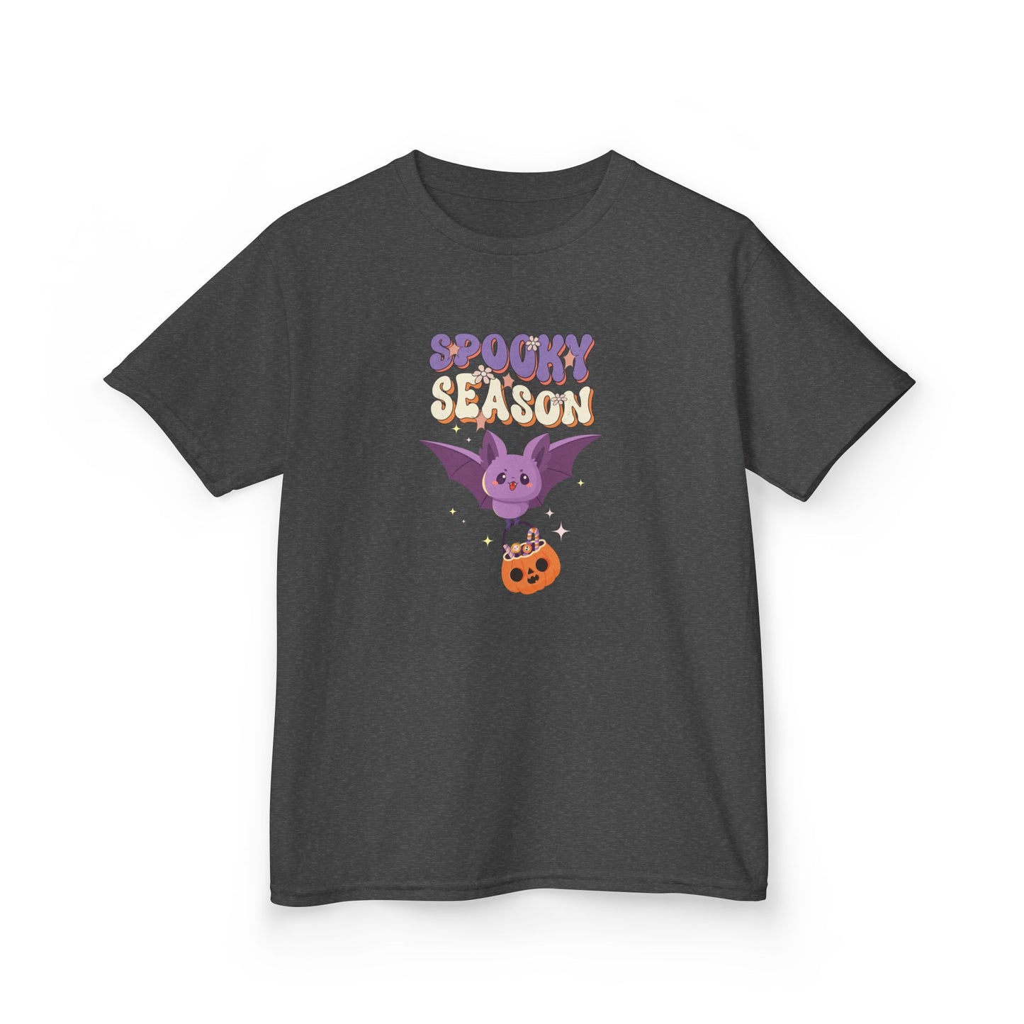 Spooky Season Bat Kids T-Shirt | Cute Halloween Youth Graphic Tee for Boys & Girls
