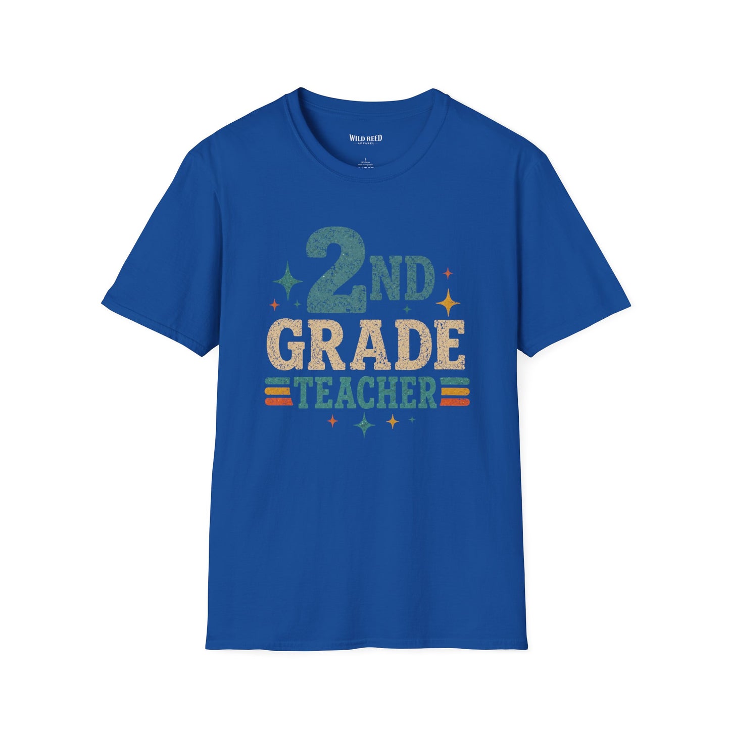 2nd Grade Teacher Shirt | Back to School Teacher Tee | Retro Grade Level Graphic T-Shirt