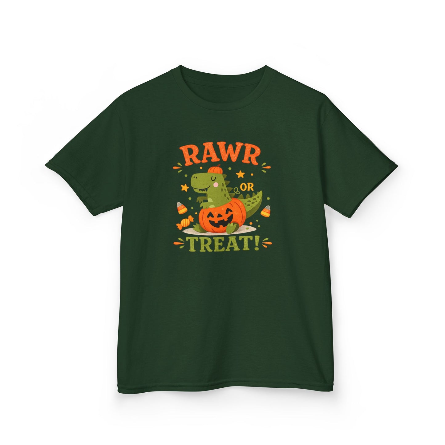 Rawr or Treat Dinosaur Kids Youth Halloween T-Shirt