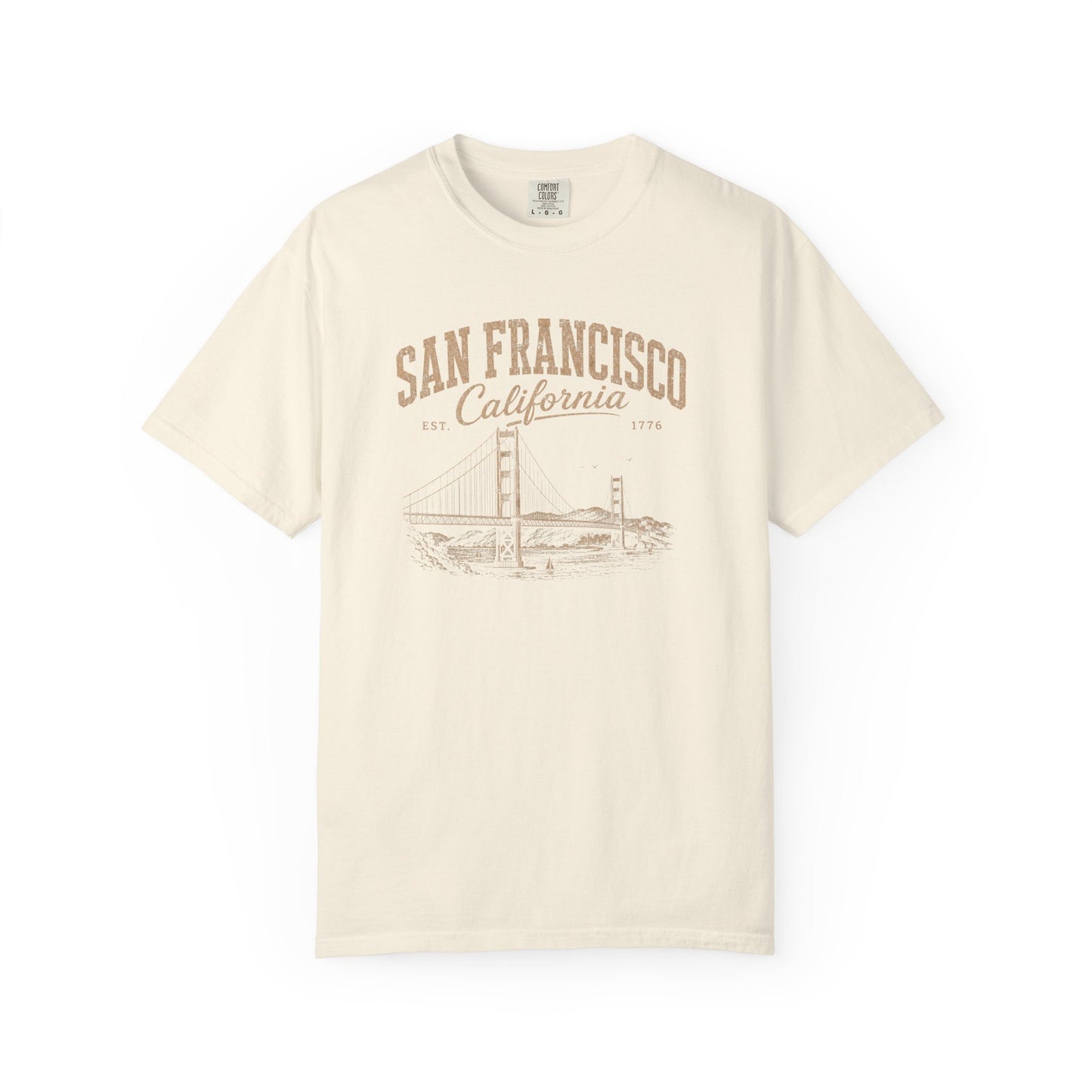 San Francisco California Vintage Comfort Colors T-Shirt | Golden Gate Bridge Graphic Tee