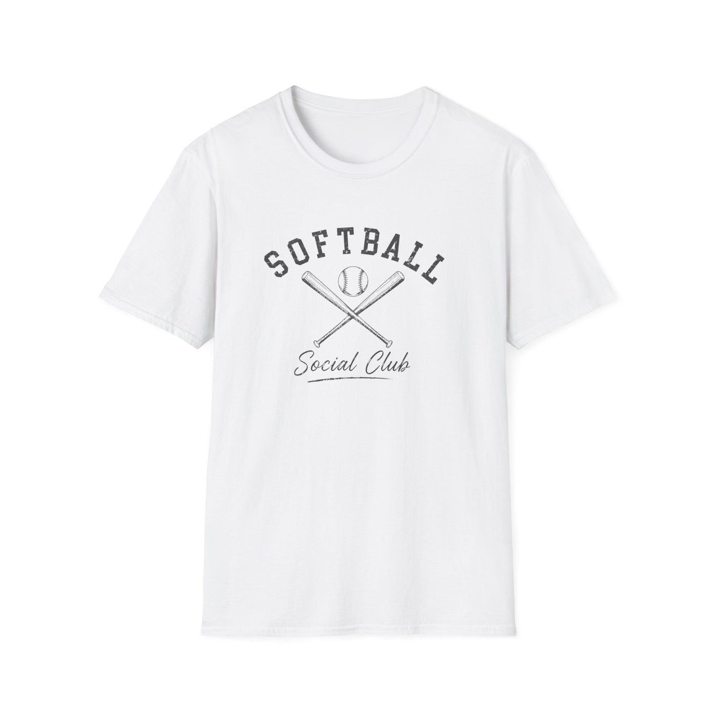Softball Social Club Graphic Tee | Vintage Athletic Heather Softball Shirt