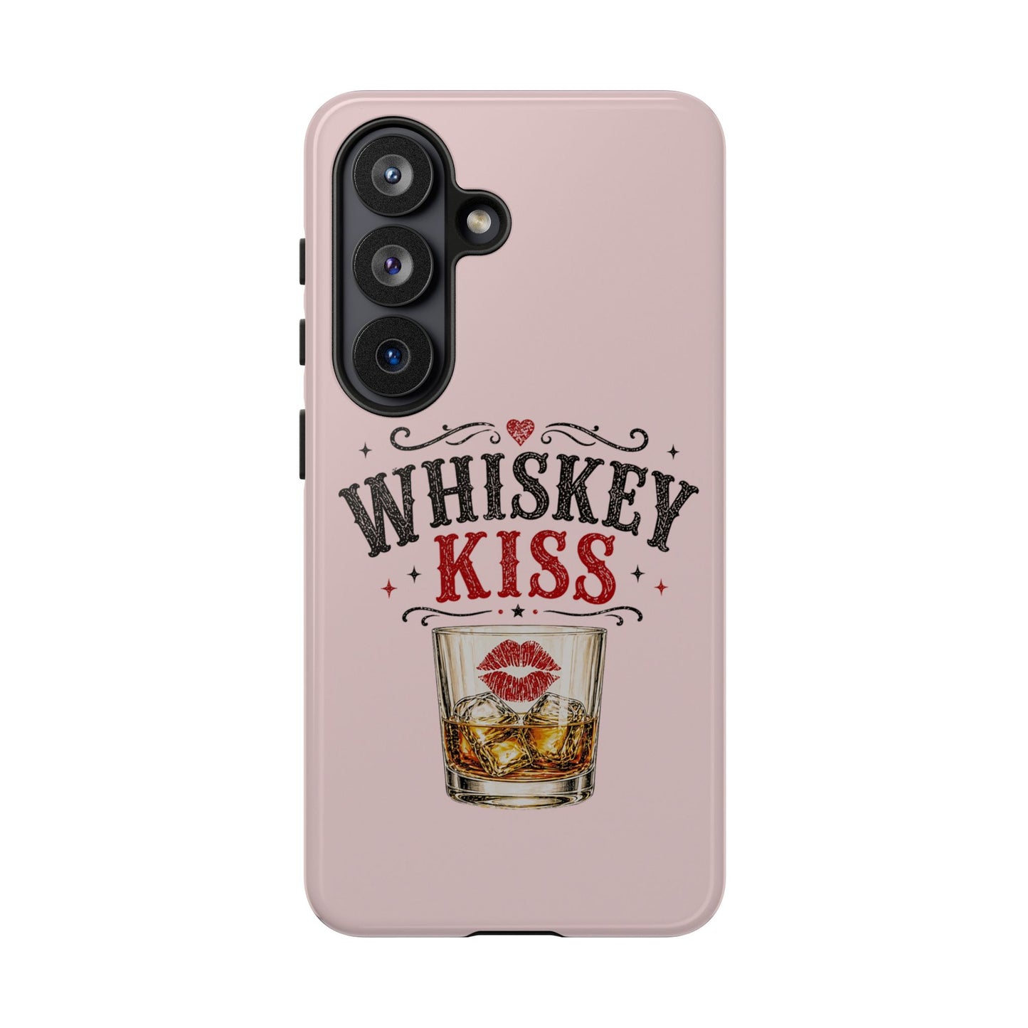 Whiskey Kiss Phone Case, Western Cowgirl Phone Case, Country Girl iPhone & Samsung Case, Cute Whiskey Lover Gift, Matte or Glossy