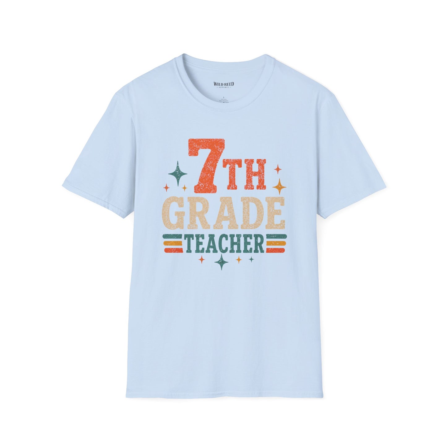 7th Grade Teacher Shirt | Back to School Teacher Tee | Retro Grade Level Graphic T-Shirt