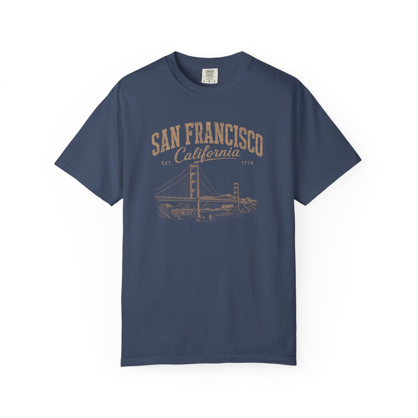 San Francisco California Vintage Comfort Colors T-Shirt | Golden Gate Bridge Graphic Tee