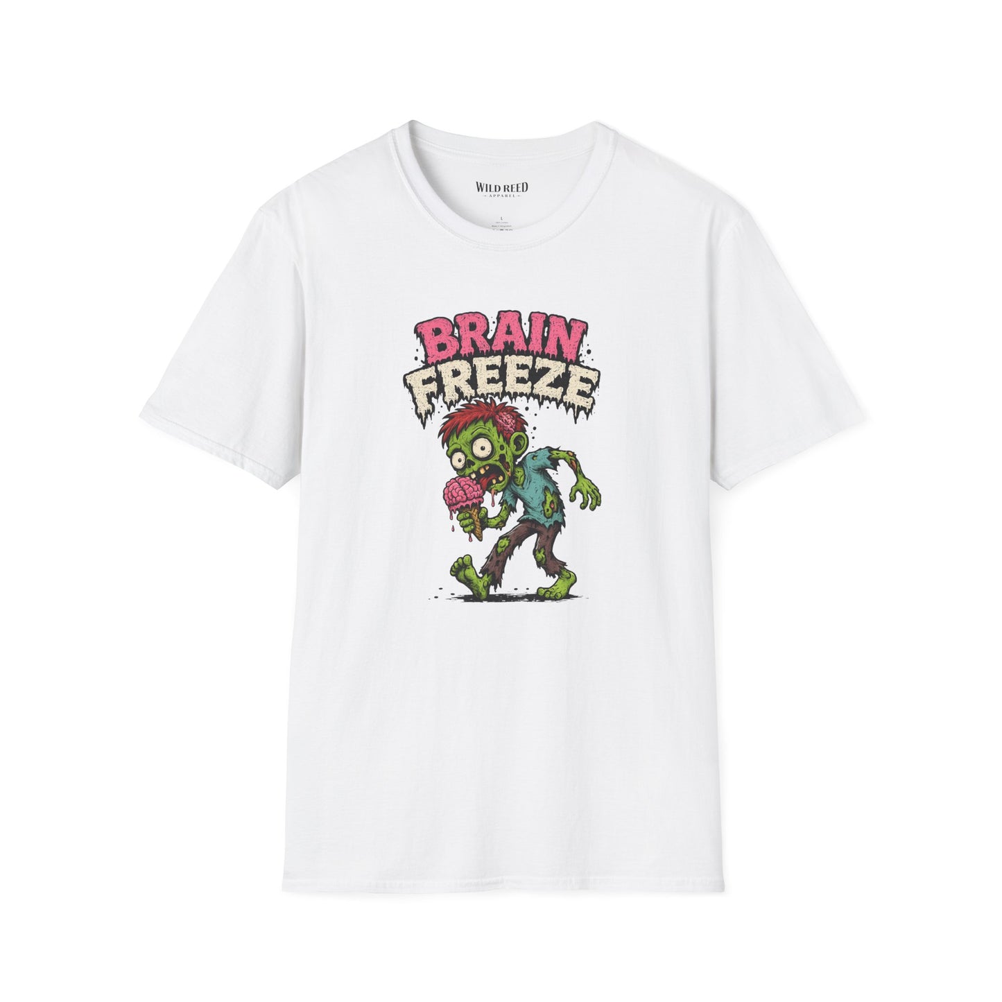 Brain Freeze Funny Zombie Graphic Tee