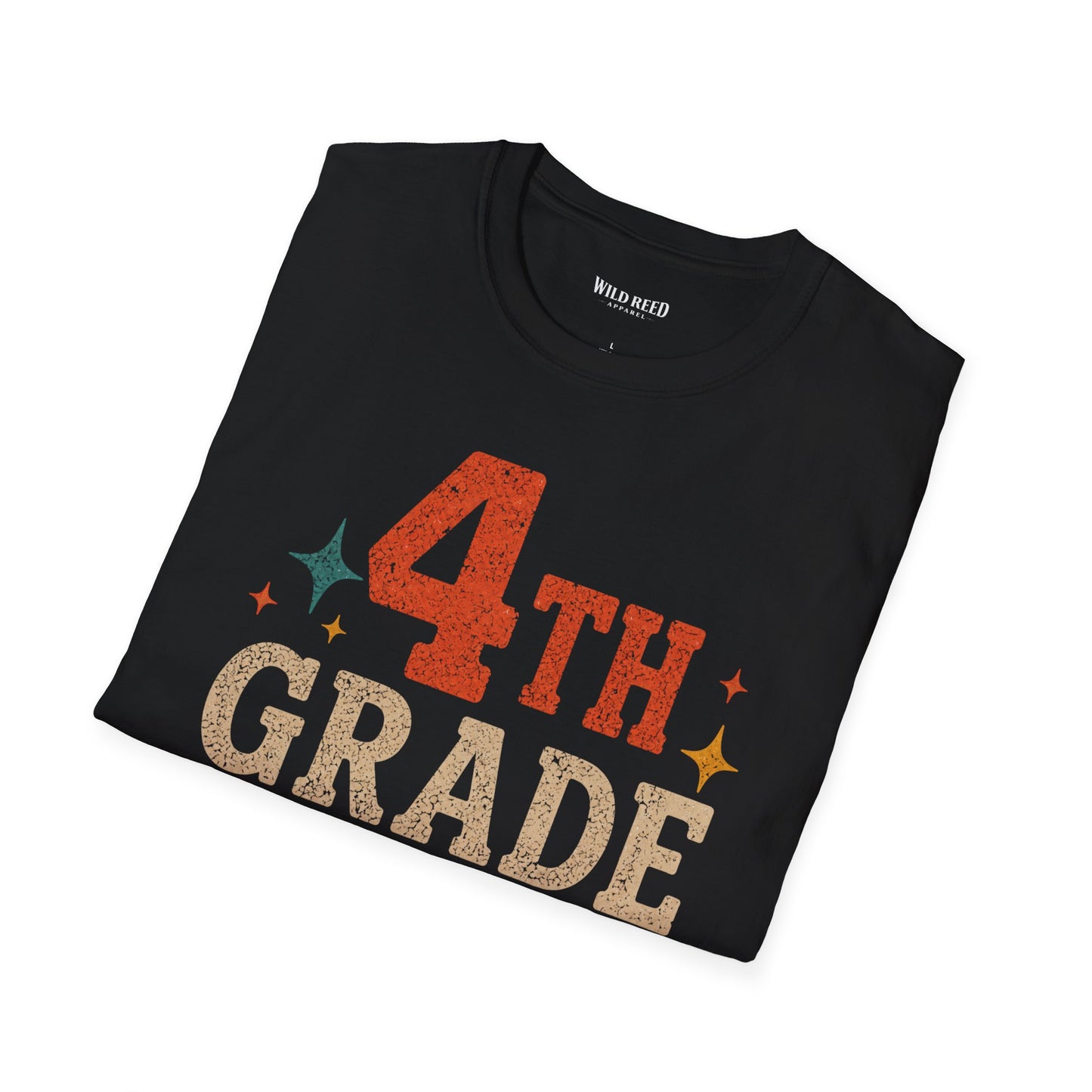 4th Grade Teacher Shirt | Back to School Teacher Tee | Retro Grade Level Graphic T-Shirt