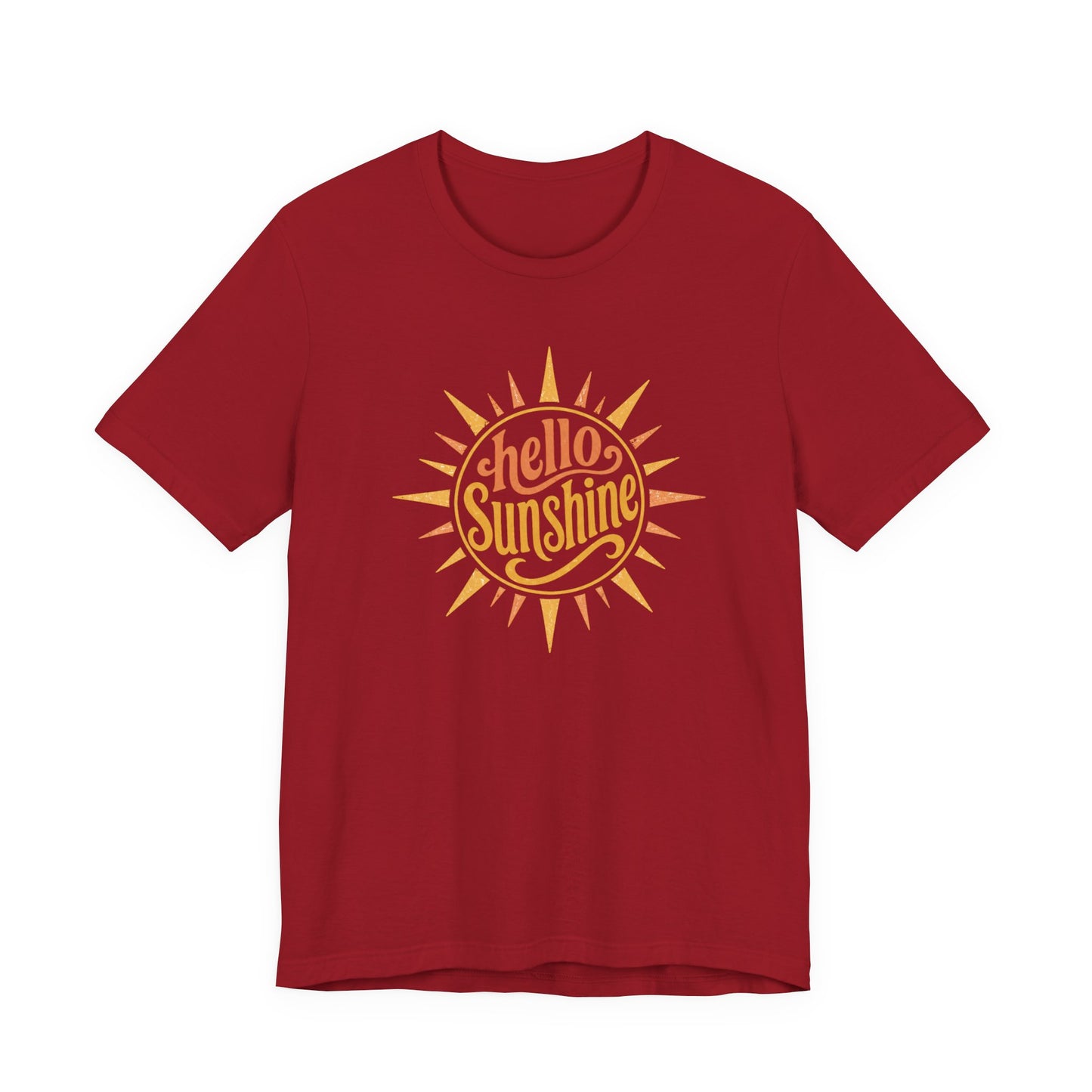 Hello Sunshine Retro Graphic Tee | Bella Canvas Summer Shirt | Vintage Sunshine Shirt | Cute Vacation Tee | Wild Reed Apparel