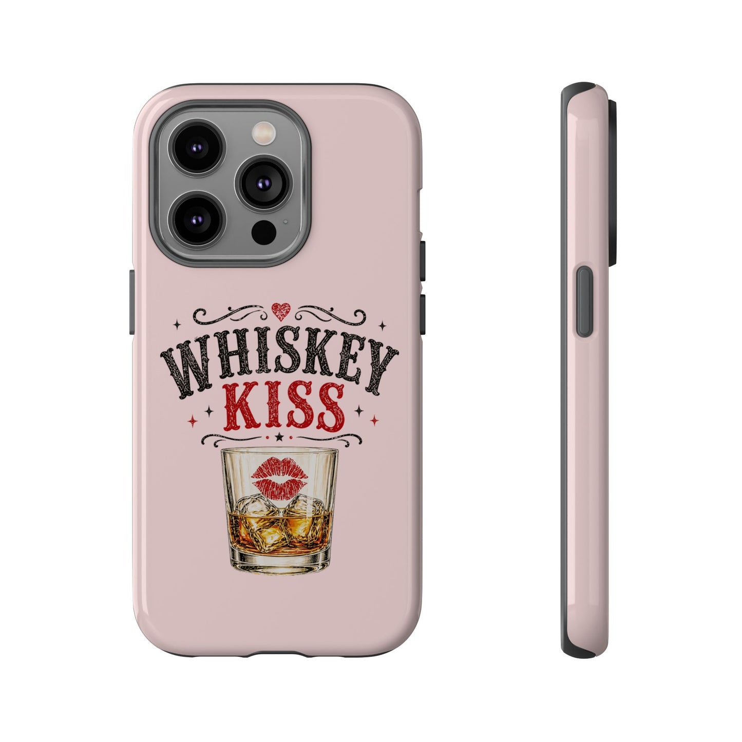 Whiskey Kiss Phone Case, Western Cowgirl Phone Case, Country Girl iPhone & Samsung Case, Cute Whiskey Lover Gift, Matte or Glossy