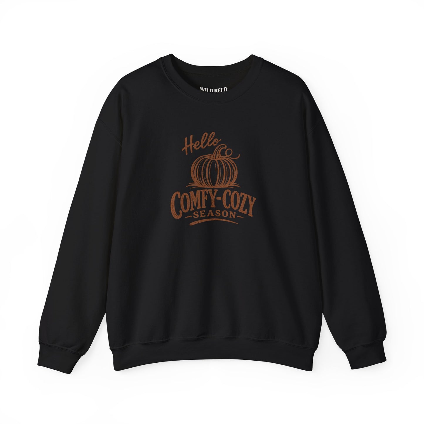 Hello Comfy-Cozy Season Vintage Pumpkin Sweatshirt | Cozy Fall Crewneck | Autumn Graphic Sweatshirt