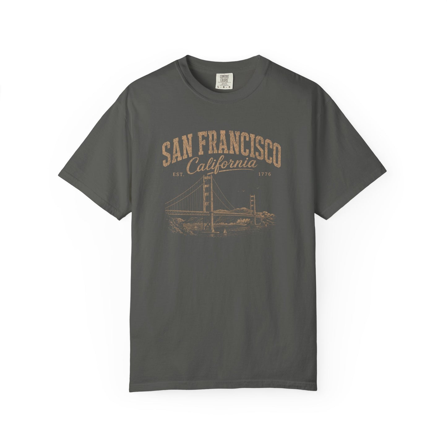 San Francisco California Vintage Comfort Colors T-Shirt | Golden Gate Bridge Graphic Tee
