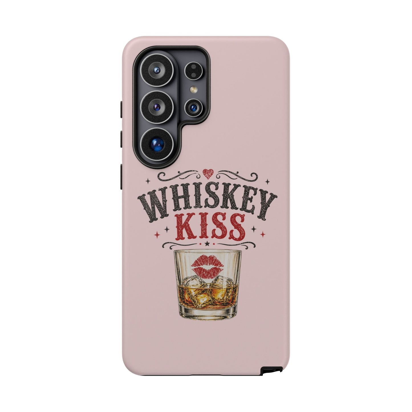 Whiskey Kiss Phone Case, Western Cowgirl Phone Case, Country Girl iPhone & Samsung Case, Cute Whiskey Lover Gift, Matte or Glossy