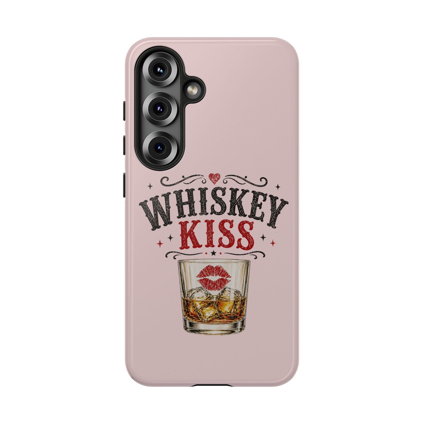 Whiskey Kiss Phone Case, Western Cowgirl Phone Case, Country Girl iPhone & Samsung Case, Cute Whiskey Lover Gift, Matte or Glossy