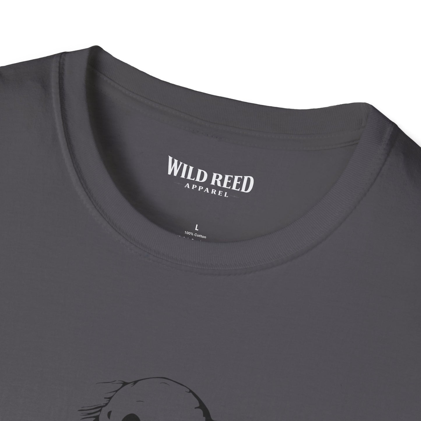 Wild Reed Apparel Creepy Smiley Monster Halloween Shirt | Vintage Horror Graphic Tee