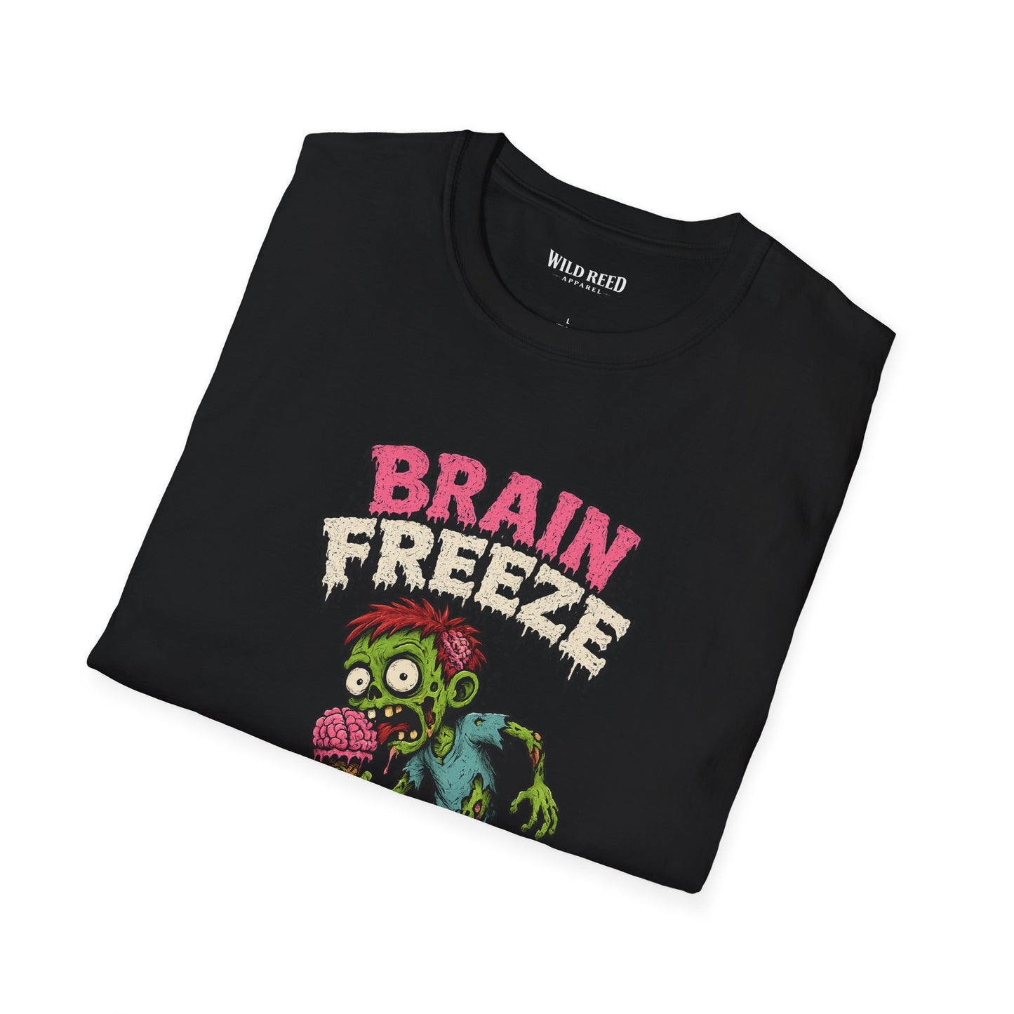 Brain Freeze Funny Zombie Graphic Tee