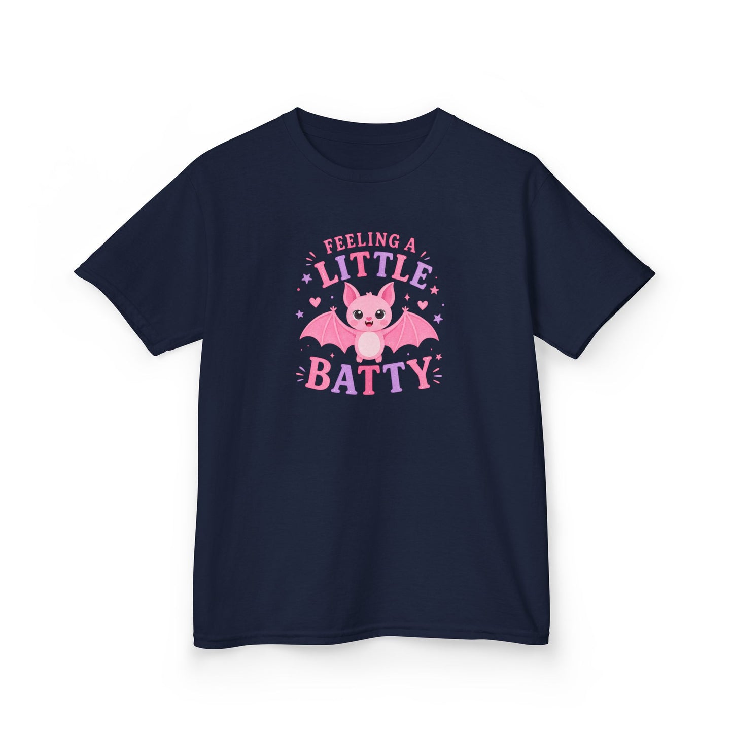 Feeling a Little Batty Pink Kids Halloween T-Shirt