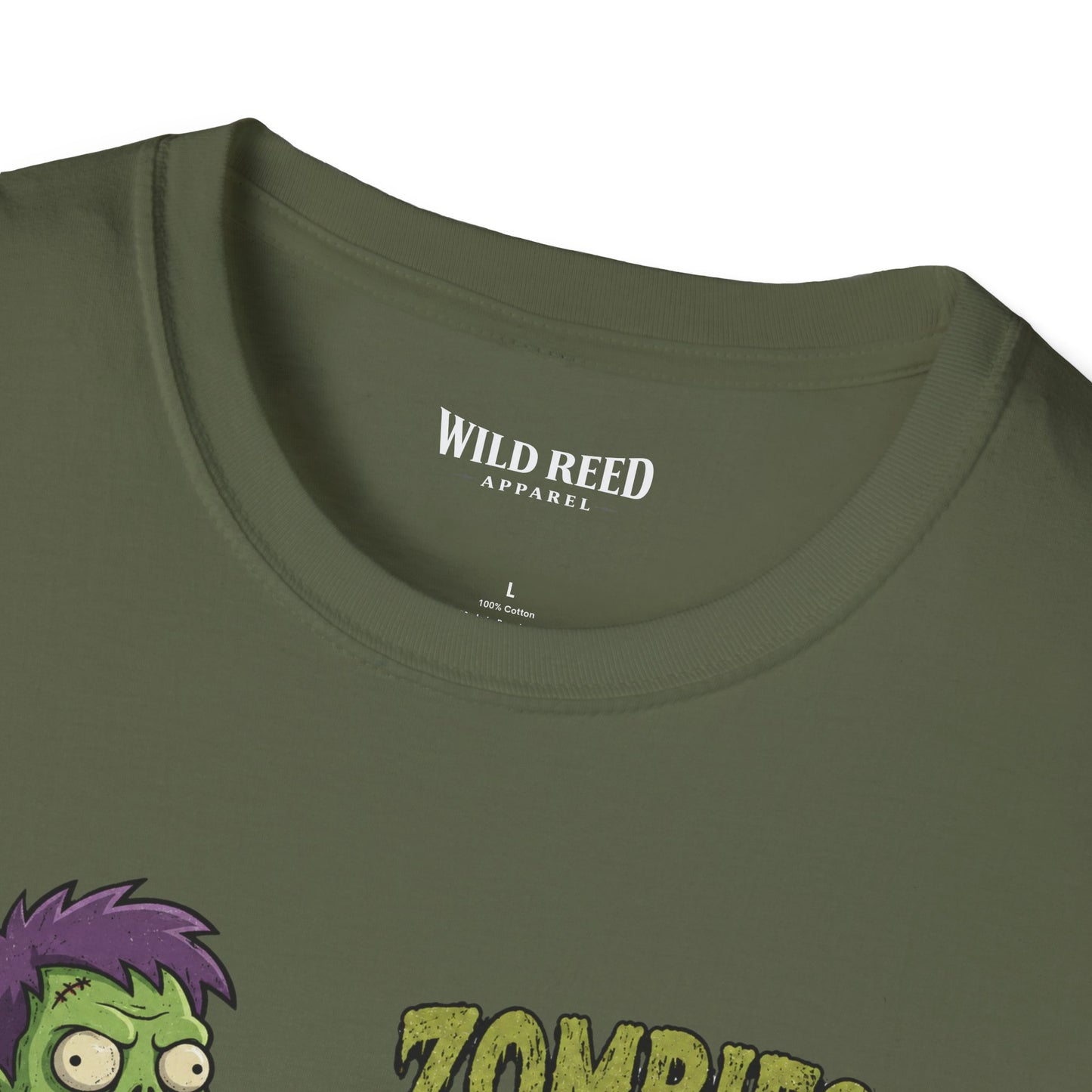 Zombies Eat Brains You’re Safe Funny Zombie Graphic Tee